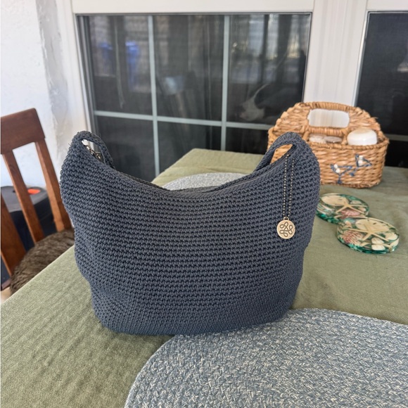 The Sak Handbags - The Sak Blue Knit Shoulder Bag
